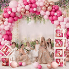 60pcs Baby Shower Decorations Neutral 6 Transparent Balloon