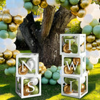 60pcs Baby Shower Decorations Neutral 6 Transparent Balloon