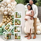 60pcs Baby Shower Decorations Neutral 6 Transparent Balloon