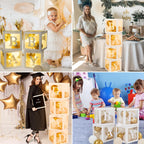 60pcs Baby Shower Decorations Neutral 6 Transparent Balloon