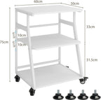 60x50x75CM Printer Stand 3 Tier Table with Storage