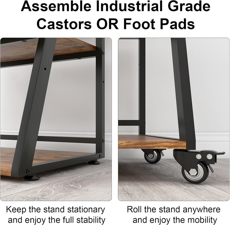 60x50x75CM Printer Stand 3 Tier Table with Storage