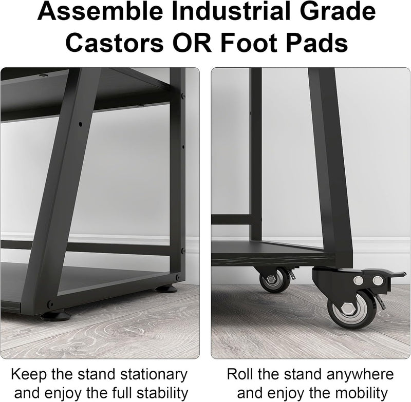 60x50x75CM Printer Stand 3 Tier Table with Storage