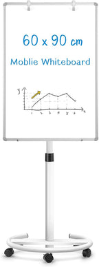 60x90CM Portable Flipchart Stand Height Adjustable Board