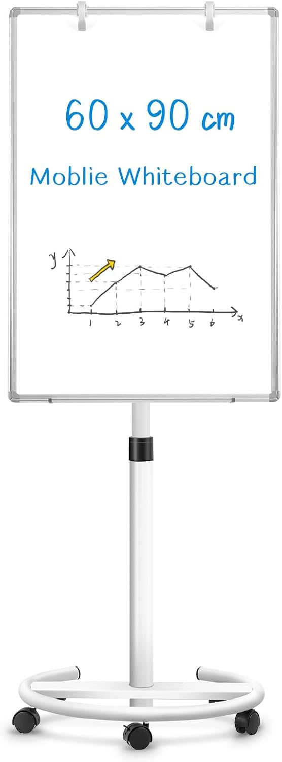 60x90CM Portable Flipchart Stand Height Adjustable Board