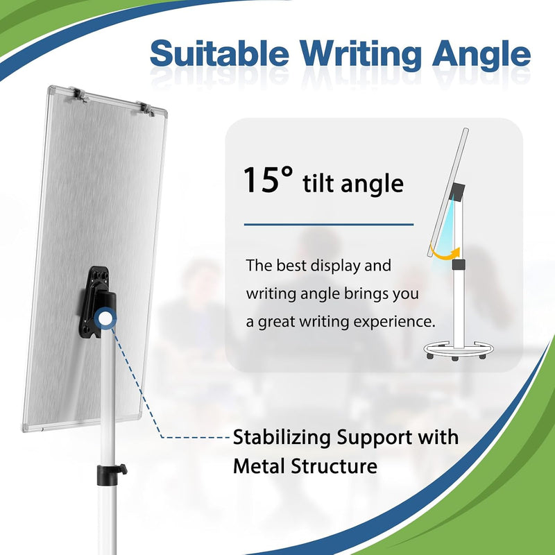 60x90CM Portable Flipchart Stand Height Adjustable Board