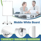 60x90CM Portable Flipchart Stand Height Adjustable Board