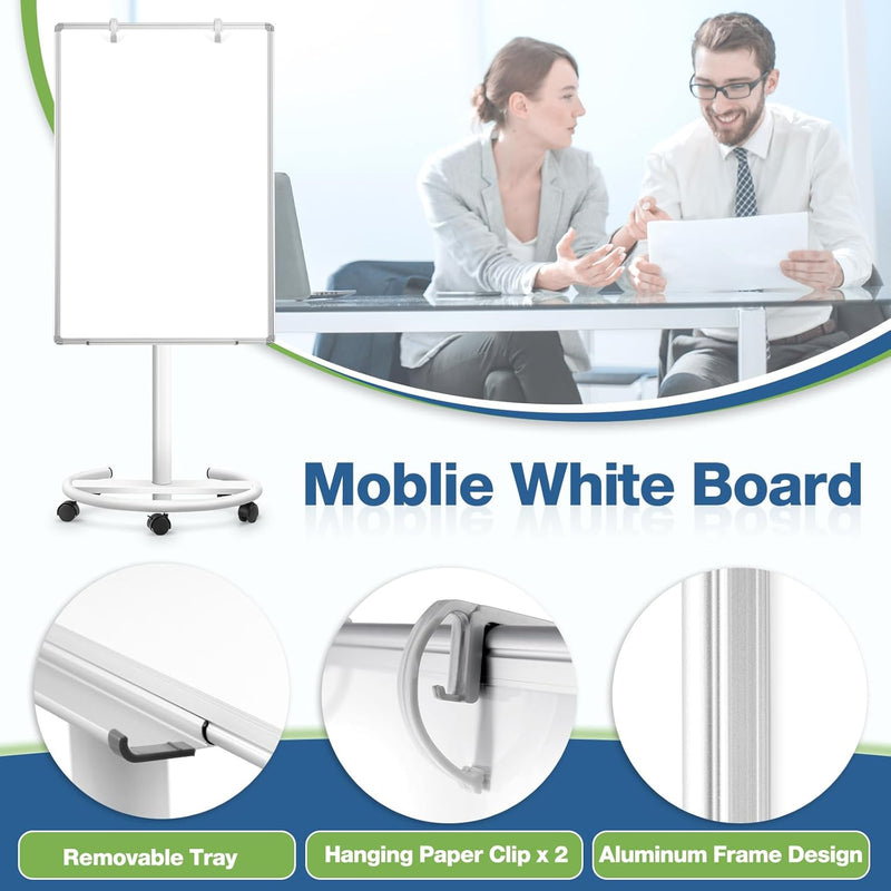 60x90CM Portable Flipchart Stand Height Adjustable Board