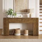 155CM Fluted Narrow Console Table with Storage Cabinets