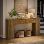 155CM Fluted Narrow Console Table with Storage Cabinets