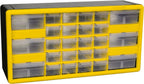 64-Drawer Plastic Drawer Storage Cabinet for Garage Organisation