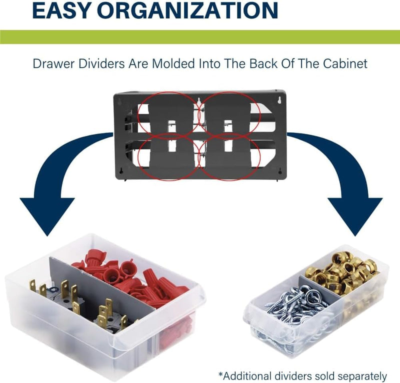 64-Drawer Plastic Drawer Storage Cabinet for Garage Organisation