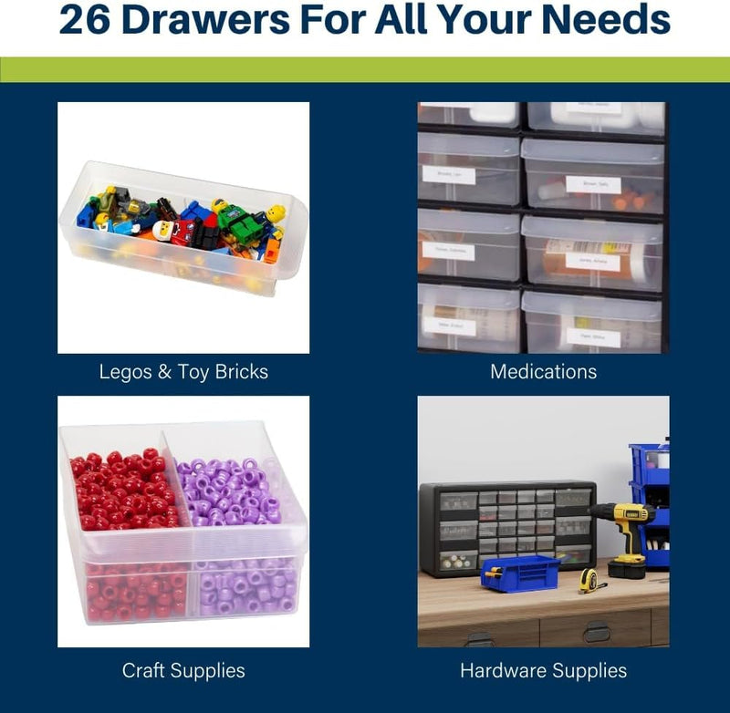 64-Drawer Plastic Drawer Storage Cabinet for Garage Organisation