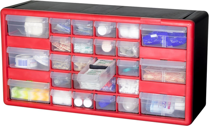 64-Drawer Plastic Drawer Storage Cabinet for Garage Organisation