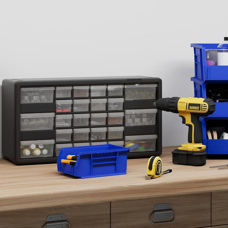 64-Drawer Plastic Drawer Storage Cabinet for Garage Organisation