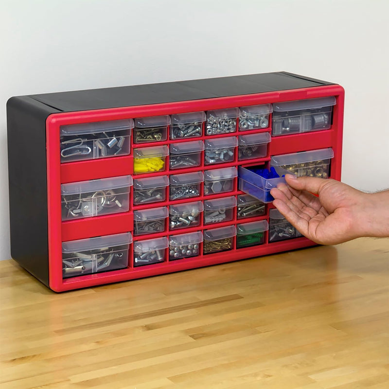 64-Drawer Plastic Drawer Storage Cabinet for Garage Organisation