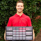 64-Drawer Plastic Drawer Storage Cabinet for Garage Organisation