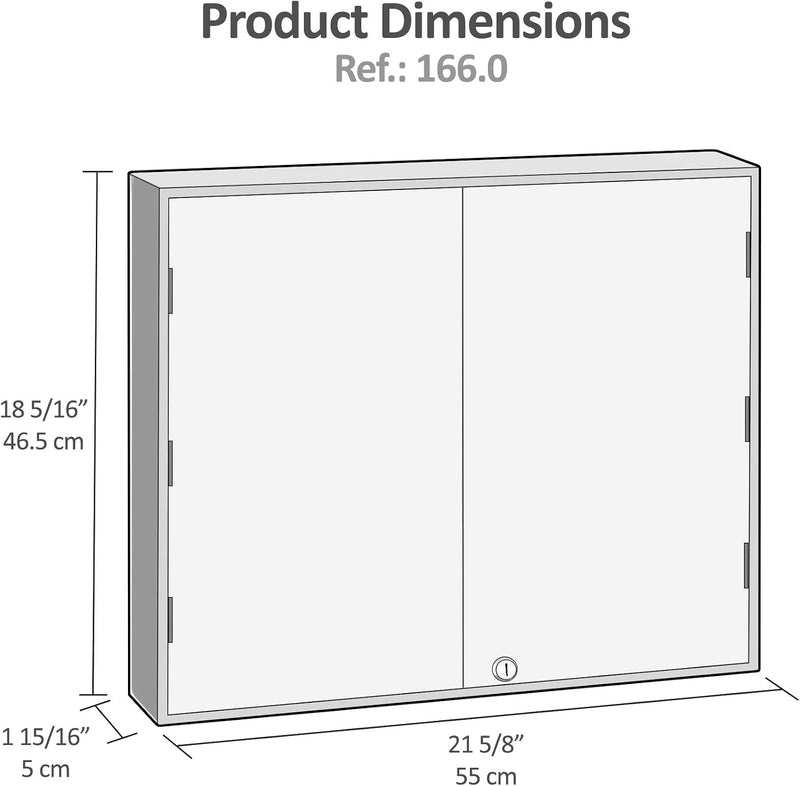 64-Key Cabinet with Lock Wall Mount Security Organiser
