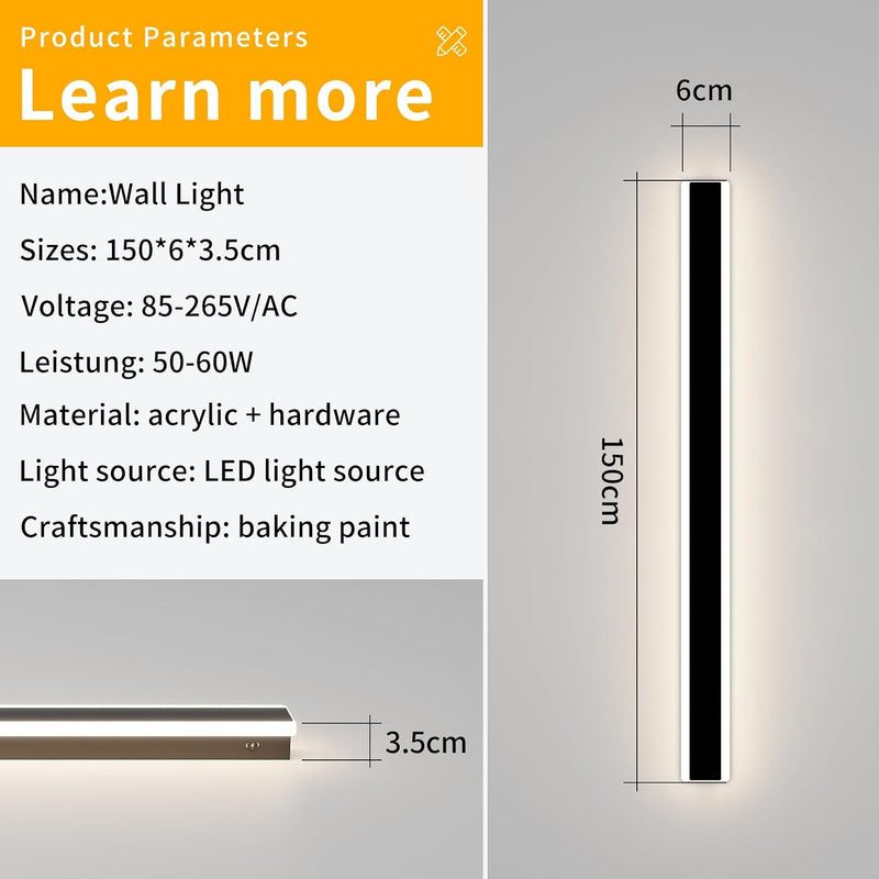 6500K Cool Outdoor Wall Light Modern Porch