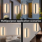 6500K Cool Outdoor Wall Light Modern Porch