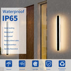 6500K Cool Outdoor Wall Light Modern Porch