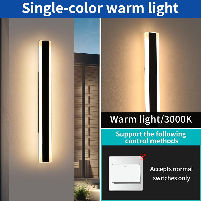 6500K Cool Outdoor Wall Light Modern Porch