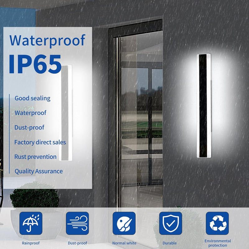 6500K Cool Outdoor Wall Light Modern Porch