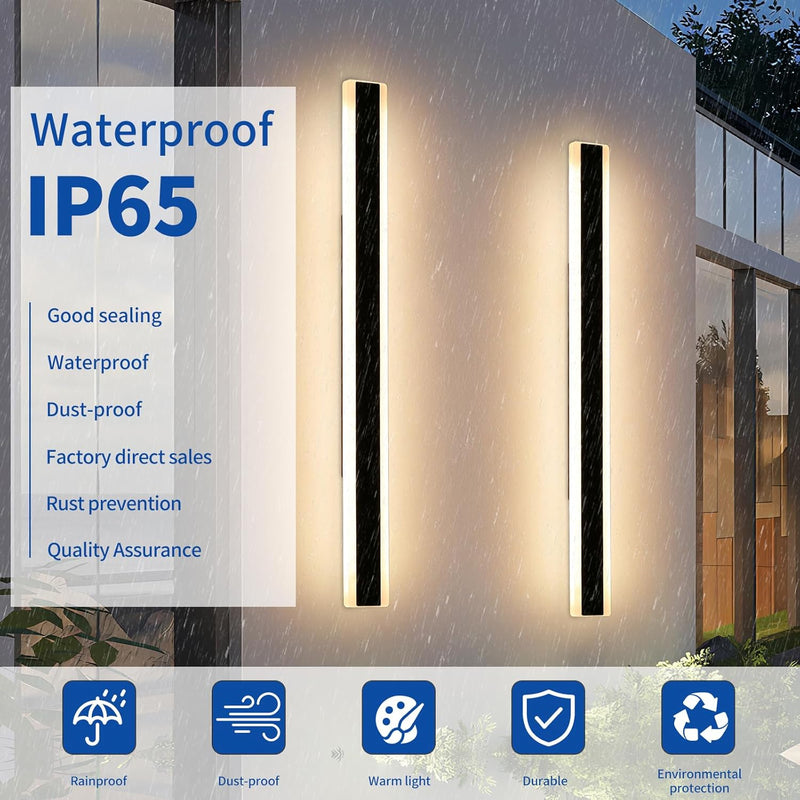 6500K Cool Outdoor Wall Light Modern Porch