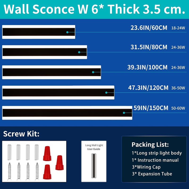 6500K Cool Outdoor Wall Light Modern Porch