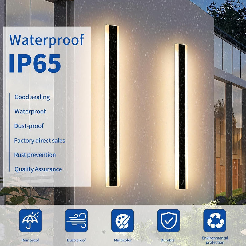 6500K Cool Outdoor Wall Light Modern Porch