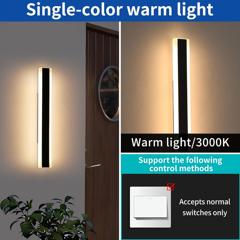 6500K Cool Outdoor Wall Light Modern Porch