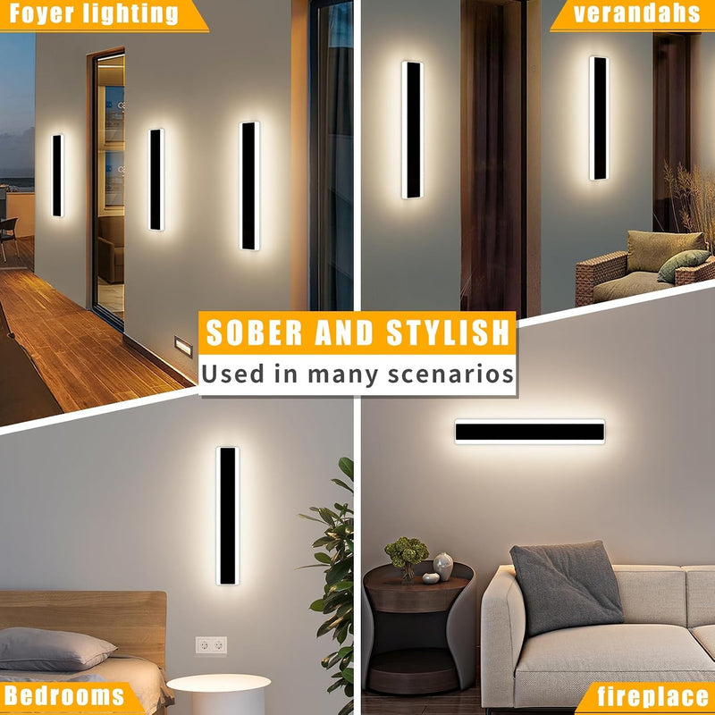 6500K Cool Outdoor Wall Light Modern Porch