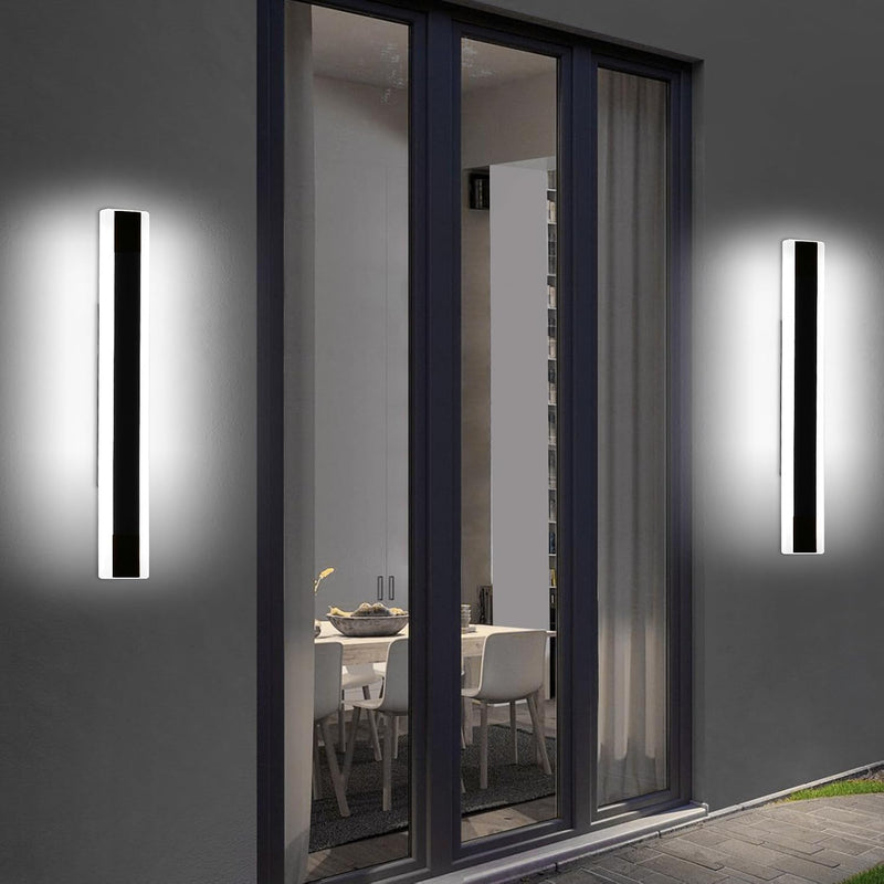 6500K Cool Outdoor Wall Light Modern Porch