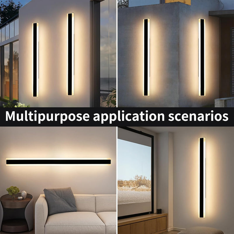 6500K Cool Outdoor Wall Light Modern Porch
