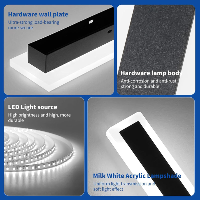 6500K Cool Outdoor Wall Light Modern Porch