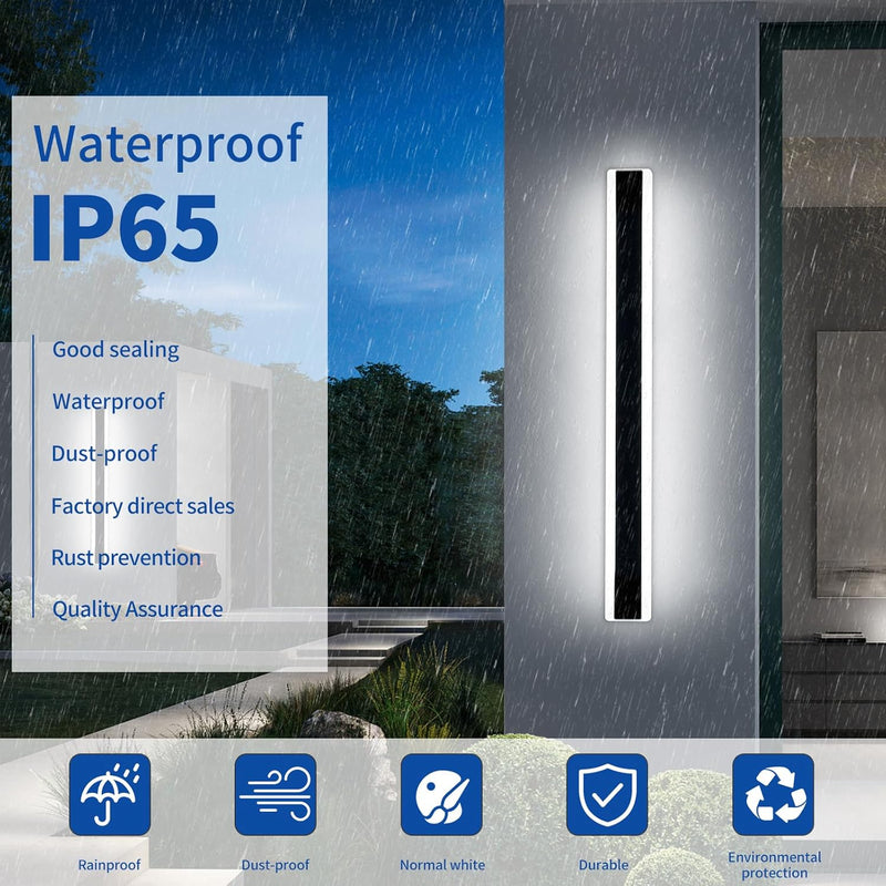 6500K Cool Outdoor Wall Light Modern Porch