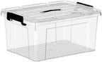 65lx6 Storage Boxes Carry Plastic Box with Lids (6 Pack)