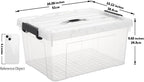 65lx6 Storage Boxes Carry Plastic Box with Lids (6 Pack)