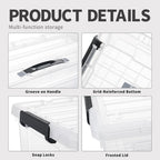 65lx6 Storage Boxes Carry Plastic Box with Lids (6 Pack)