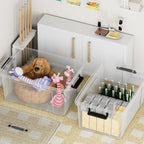 65lx6 Storage Boxes Carry Plastic Box with Lids (6 Pack)