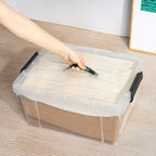 65lx6 Storage Boxes Carry Plastic Box with Lids (6 Pack)