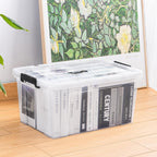 65lx6 Storage Boxes Carry Plastic Box with Lids (6 Pack)