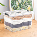65lx6 Storage Boxes Carry Plastic Box with Lids (6 Pack)