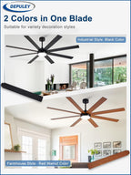 66" Ceiling Fans with Lights: Large