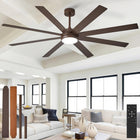 Brown + Walnut-coloured Fan Blades