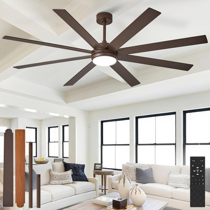 66" Ceiling Fans with Lights: Large
