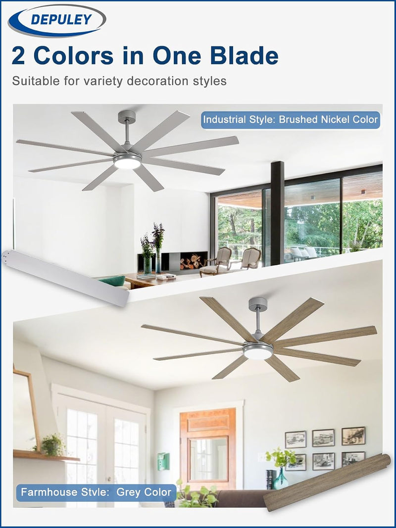 66" Ceiling Fans with Lights: Large
