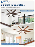 66" Ceiling Fans with Lights: Large