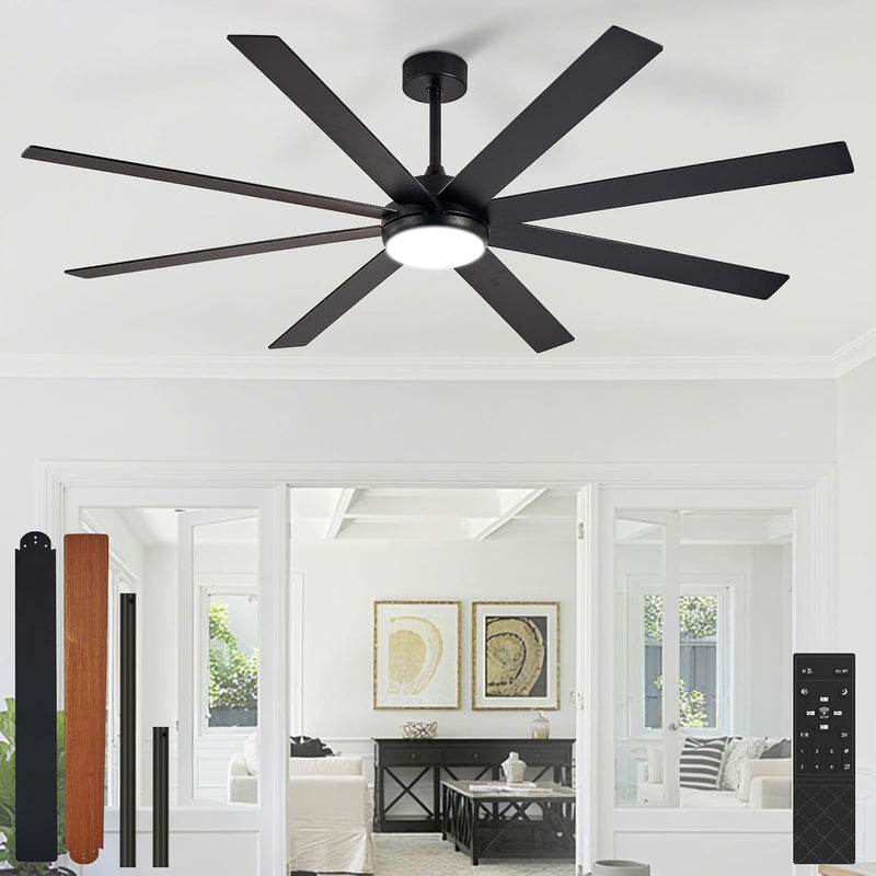 66" Ceiling Fans with Lights: Large