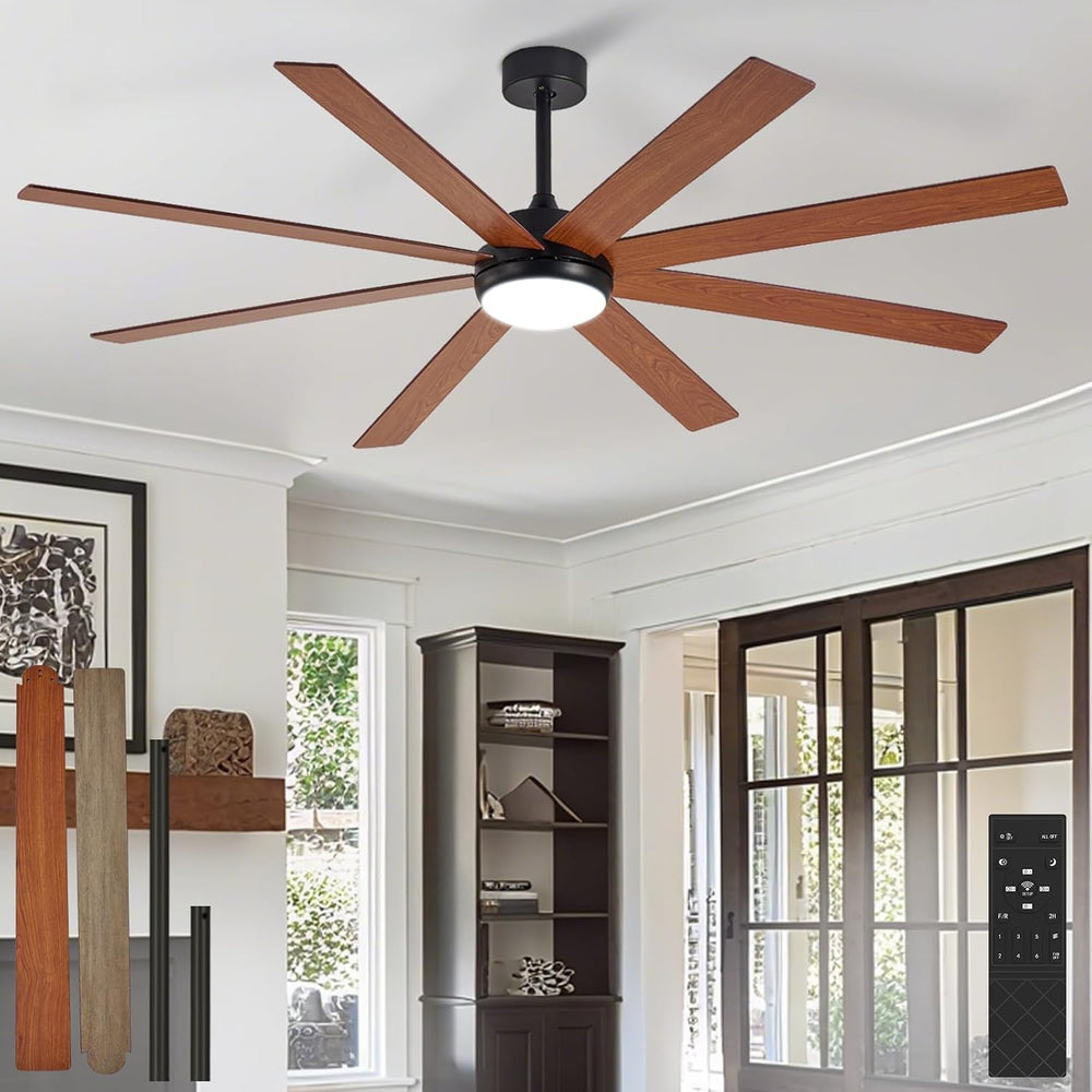 66" Ceiling Fans with Lights: Large